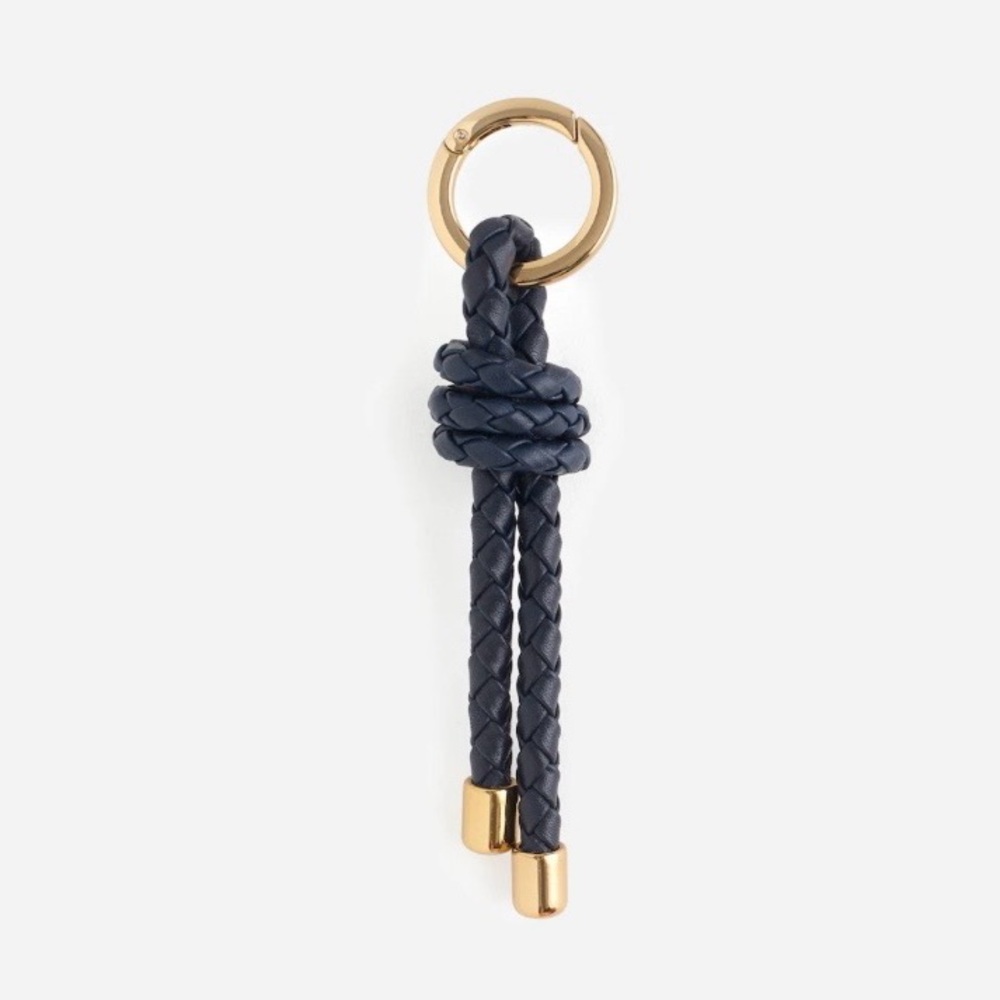 Madewell Braided Navy Leather Bag Charm